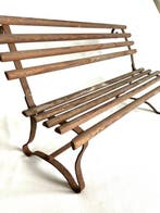 Antiek speelgoed tuinbankje miniatur - Bank - smeedijzer &