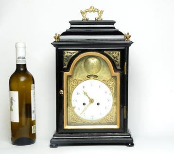 Support, horloge de table Baroque - Bois ébénisé et dorure
