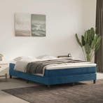 vidaXL Boxspring bed 140x200 cm fluweel donkerblauw, Huis en Inrichting, Verzenden, Nieuw
