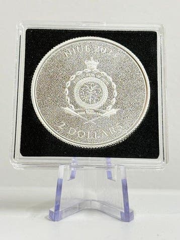 Niue. 2 Dollars 2024 - 1 oz Plata .999 - Bitcoin New World