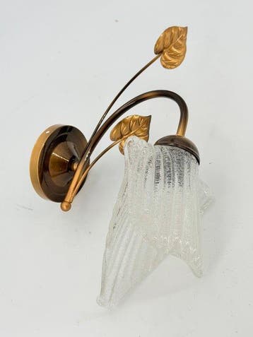 Lampe murale - moderniste - Laiton, Cristal - Formes en, Nieuw