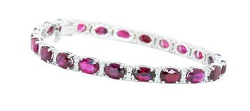 Armband - 18 karaat Witgoud, Levendig/Diep (paarsachtig), Nieuw