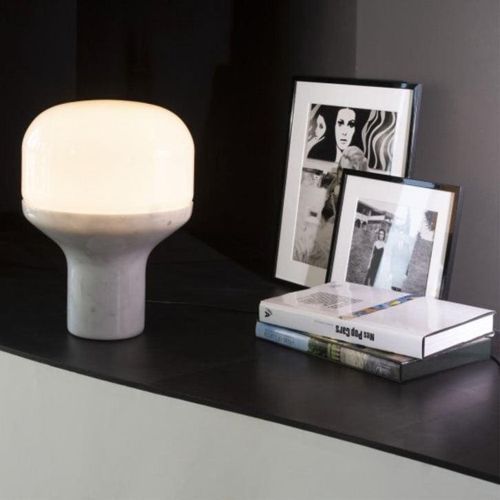 Martinelli Luce Delux Tafellamp Marmer Carrara, Huis en Inrichting, Lampen | Tafellampen, Nieuw, Verzenden