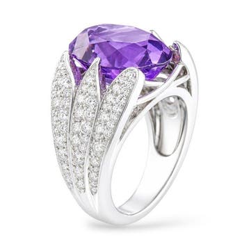 Bague - 18 carats Or blanc, EXCLUSIF Grande bague en or, Bijoux, Sacs & Beauté