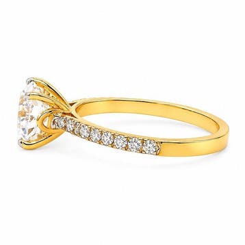 Ring - 14 karaat Geel goud - 2.38ct. tw. Diamant (Lab-grown), Nieuw