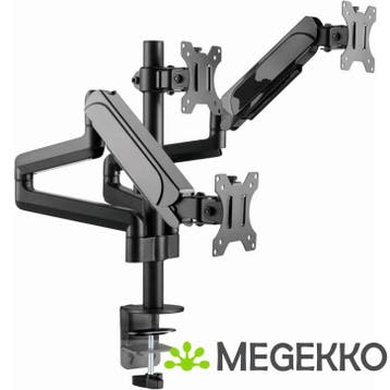 Gembird MA-DA3-01 Triple Monitor Arm 27  Zwart, Computers en Software, Verzenden, Nieuw