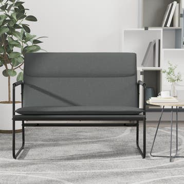 vidaXL Bankje 100x64x80 cm stof donkergrijs, Verzenden, Nieuw
