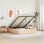 vidaXL Ottoman Bedframe Naturel 120 x 190 cm Massief, Verzenden