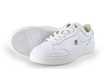 Tommy Hilfiger Sneakers in maat 38 Wit, Kleding | Dames, Verzenden, Wit, Zo goed als nieuw, Sneakers