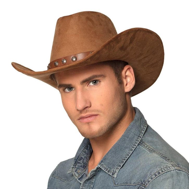 Bruin Cowboy Hoed, Hobby & Loisirs créatifs, Articles de fête, Envoi