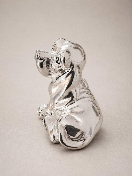 Marcello Giorgio - sculptuur, Cagnolino - 5.5 cm -, Antiek en Kunst, Antiek | Zilver en Goud
