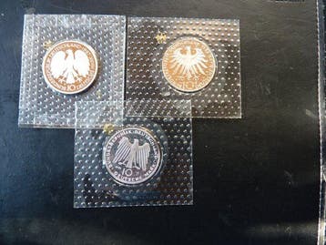 Duitsland, Bondsrepubliek 10 Deutsche Mark 3x 1987, 1988,