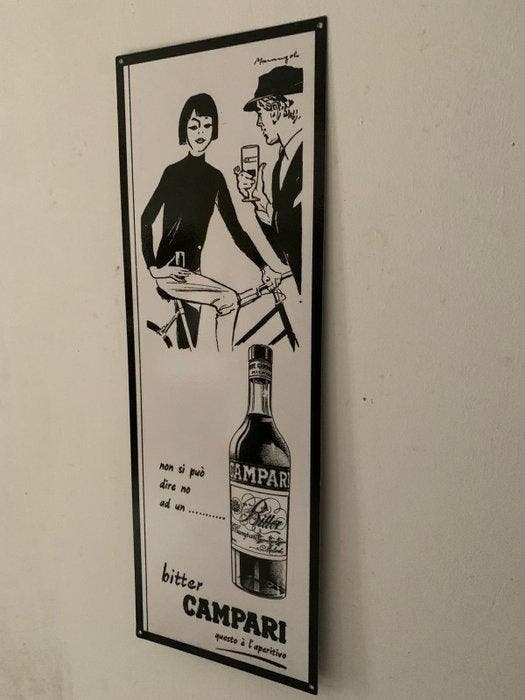 Campari S.P.A. - Targa Campari - De Pero - Plaque - IJzer, Antiek en Kunst, Curiosa en Brocante