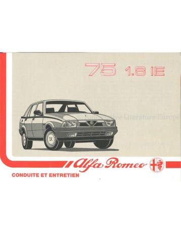1988 ALFA ROMEO 75 INSTRUCTIEBOEKJE FRANS