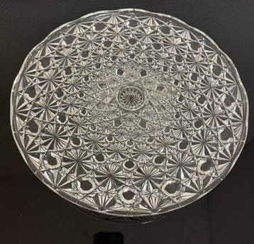 Présentoir à gâteaux - Cristal - Piédestal en verre pressé