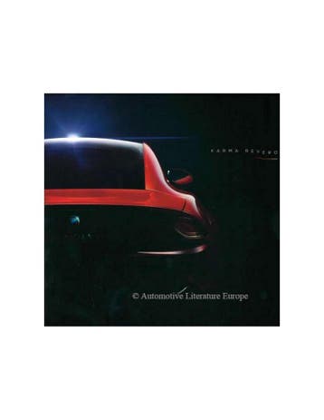 2016 FISKER KARMA REVERO BROCHURE ENGELS, Nieuw