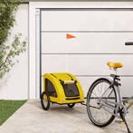 vidaXL Hondenfietstrailer oxford stof en ijzer geel, Verzenden