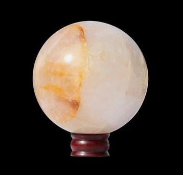 6,12 kg Zeldzame Reuzen Roze Vuurkwartsbol - 16,5 cm - India
