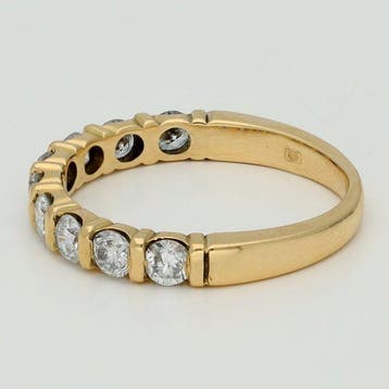 Bague - 18 carats Or jaune - 0.81ct. tw. Diamant (Naturelle), Nieuw