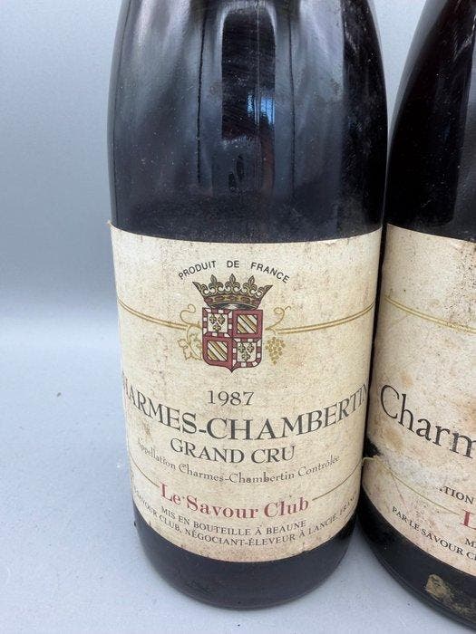 1984 & 1987 Le Savour Club - Charmes-Chambertin Grand Cru -, Verzamelen, Wijnen