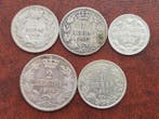 Servië, Rusland. Lot of 5 coins: 1 & 2 Dinara, 15 Kopecks