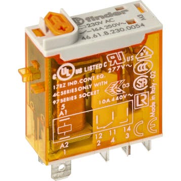 Finder Relais Industriel 16A Avec LED Et Bouton De Test -, Verzenden