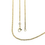 Gouden vierkante koningsschakel ketting, Handtassen en Accessoires, Kettingen, Ophalen of Verzenden, Gebruikt, Overige kleuren