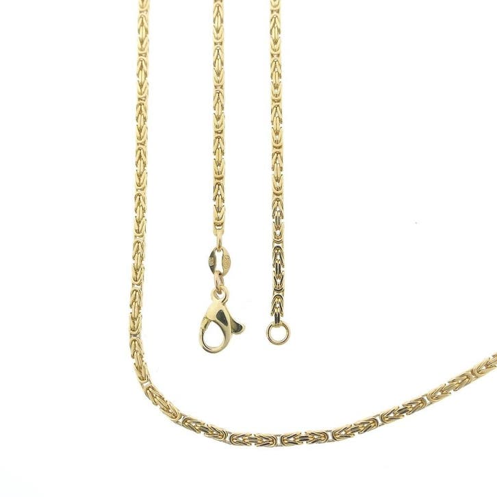 Gouden vierkante koningsschakel ketting, Bijoux, Sacs & Beauté, Colliers, Enlèvement ou Envoi