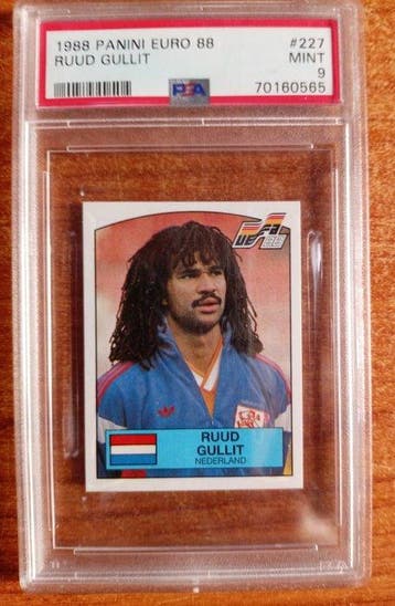 Panini - Euro 88 - #227 Ruud Gullit - PSA 9 Graded sticker, Verzamelen, Nieuw
