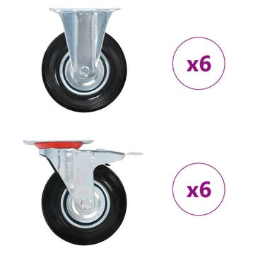 vidaXL 12 st Wielen 125 mm, Verzenden
