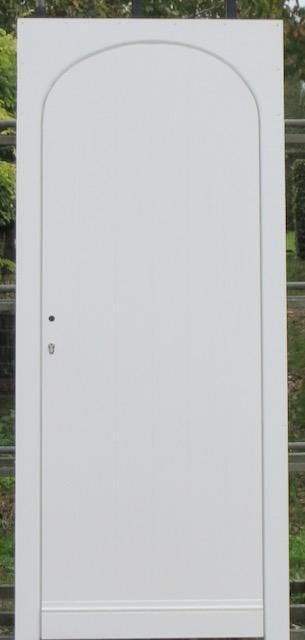 moabi houten achterdeur , deur , buitendeur 90 x 209 wit, Ophalen of Verzenden, Buitendeur