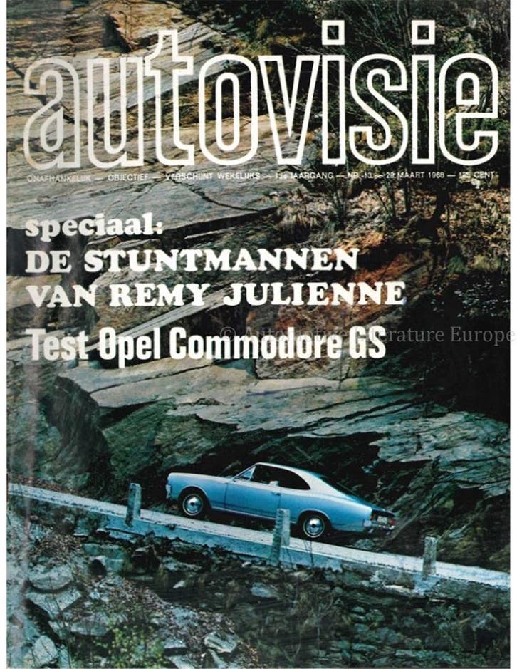 1968 AUTOVISIE MAGAZINE 13 NEDERLANDS, Livres, Autos | Brochures & Magazines, Enlèvement ou Envoi