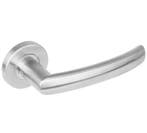 Intersteel enkele deurklink Blok rechts op rond rozet rvs, Nieuw