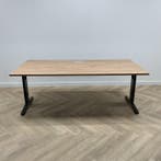 verstelbaar bureau vv elektra 200x100 cm, licht eiken -, In hoogte verstelbaar, Gebruikt
