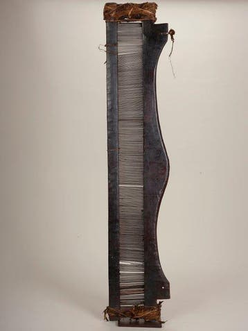 Grote Ethiopische weefreed / rietbeater – hout, riet en