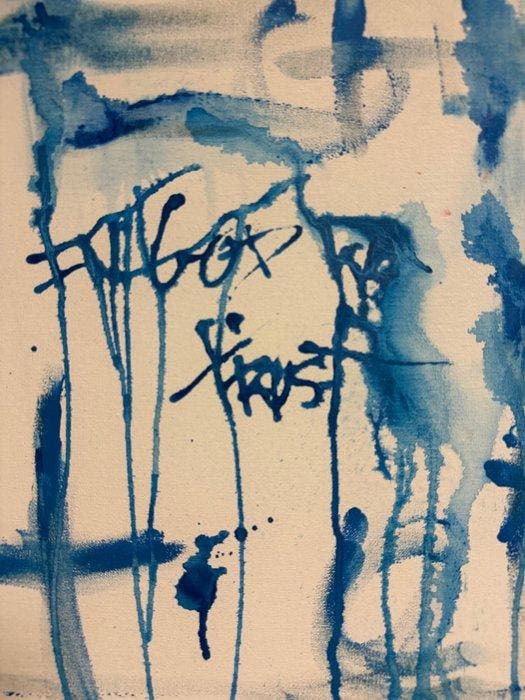 Karl Lagasse - In God We Trust, Antiquités & Art, Art | Peinture | Moderne