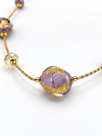 24 carats - verre de Murano, Or jaune - Collier - verre de