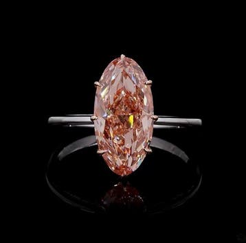 Ring - 14 karaat Witgoud, Roségoud - 4.53ct. tw. Roze, Nieuw