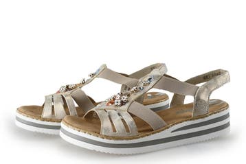 Rieker Sandalen in maat 40 Beige, Verzenden, Beige, Sandalen of Muiltjes, Gedragen