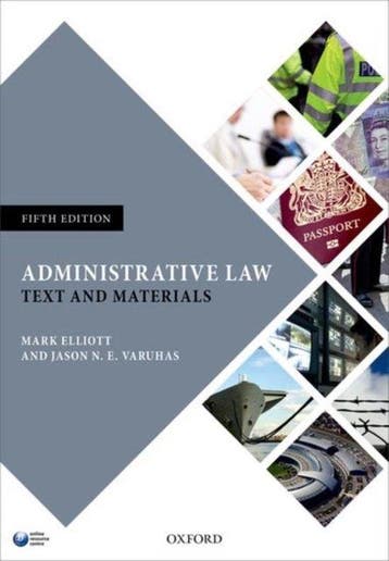 Administrative Law Text & Materials 5 E 9780198719465, Verzenden, Mark Elliott