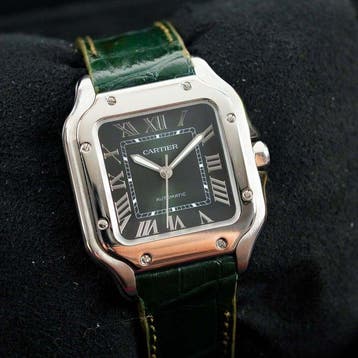 Cartier - Santos Green Dial - 4075 - Homme - 2025 et au-delà, Bijoux, Sacs & Beauté