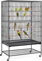 2dekans | Yaheetech XXL Vogelkooi Met 360° Zwenkwielen –, Ophalen of Verzenden