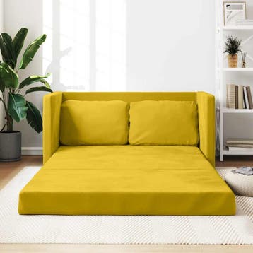 vidaXL Slaapbank vloermodel 2-in-1 122x204x55 cm fluweel, Verzenden