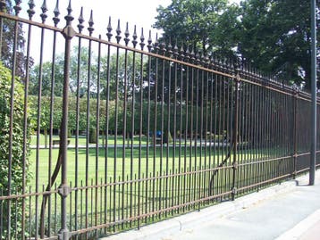 Dubbele poort | ijzeren tuinpoort | draaipoort | oud hekwerk, 200 cm of meer, Ophalen of Verzenden, Zo goed als nieuw, IJzer
