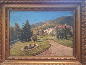 Alfonso Simonetti (1840-1892) - Giardino in fiore