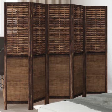 vidaXL Kamerscherm met 5 panelen massief paulowniahout, Verzenden, Nieuw