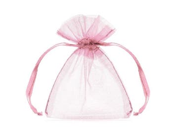 Organza Zakjes Roze 10cm 10st, Hobby en Vrije tijd, Verzenden, Nieuw
