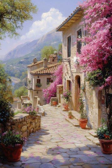 Iconica - Provencal Floral Pathway - Unique 1/1 XXL (150x100