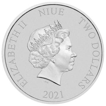 Niue. 2 Dollars 2021 1 oz $2 NZD Niue Silver Back To The