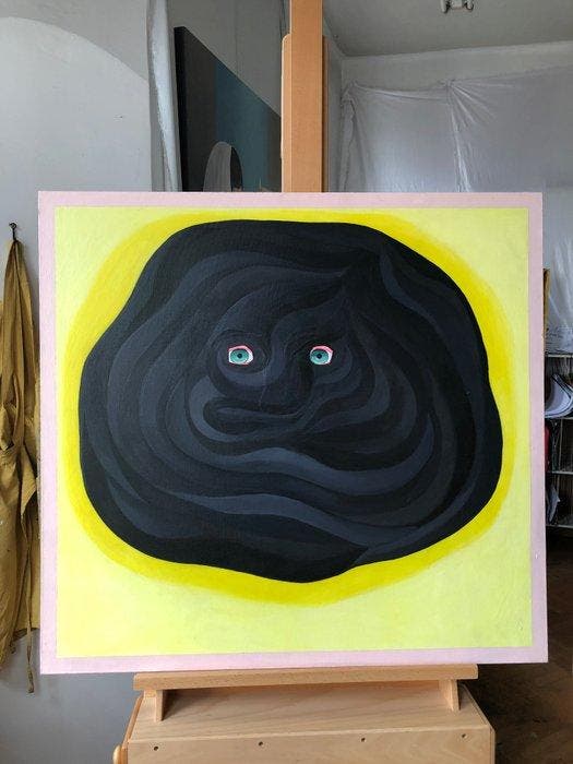 Trendafila Trendafilova - Black mirror, Antiek en Kunst, Kunst | Schilderijen | Modern